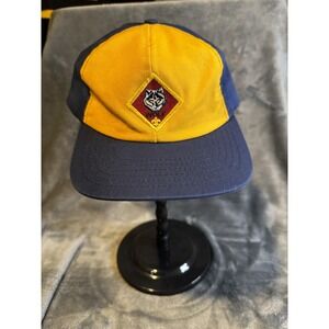Cub Scouts Wolf Hat Cap Snap Back Youth Small/Medium Navy Yellow BSA Embroidered